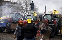 Agricultores protestam em Paris