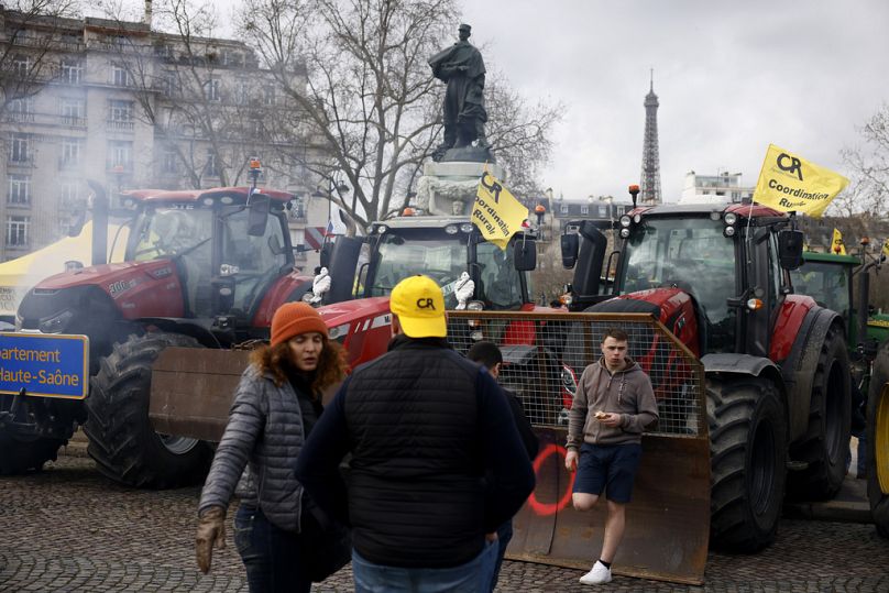 Imagen de archivo de las últimas protestas de los agricultores en París.