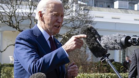Imagen del presidente de Estados Unidos Joe Biden durante una rueda de prensa en el exterior de la Casa Blanca.