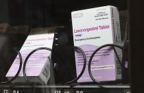 The emergency contraceptive levonorgestrel is displayed for sale in a vending machine on the campus of the University of Washington in Seattle.