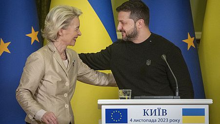 Ursula van der Leyen et Volodymyr Zelensky le 4 novembre dernier à Kyiv.