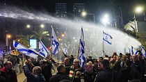 Ausschreitungen bei Friedensdemonstration in Tel Aviv, 24. Februar 2024
