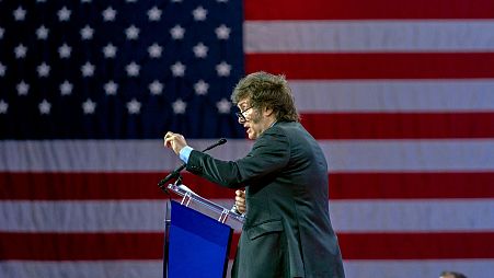 خاویر میلی در نشست سالانه محافظه‌کاران آمریکا به تاریخ ۲۵ فوریه ۲۰۲۴