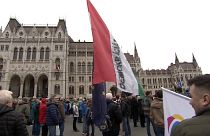 Protesta antigubernamental en Budapest