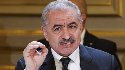  Palestinian Prime Minister Mohammed Shtayyeh at a intergovernmental meeting at the Elysee Palace, in Paris Nov. 9, 2023.