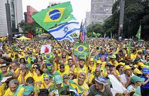 Bolsonaro-párti tüntetés Brazíliában