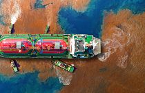 An oil leak from a ship. Water abstraction, ship recycling and pollution are among the environmental activities covered by the updated directive.
