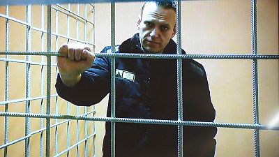 الکسی ناوالنی در زندان به تاریخ ۱۷ ژانویه ۲۰۲۲
