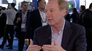 Microsoft President Brad Smith at Mobile World Conference, Barcelona. 26th February 2024