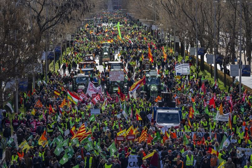 Madrid'deki gösteriler