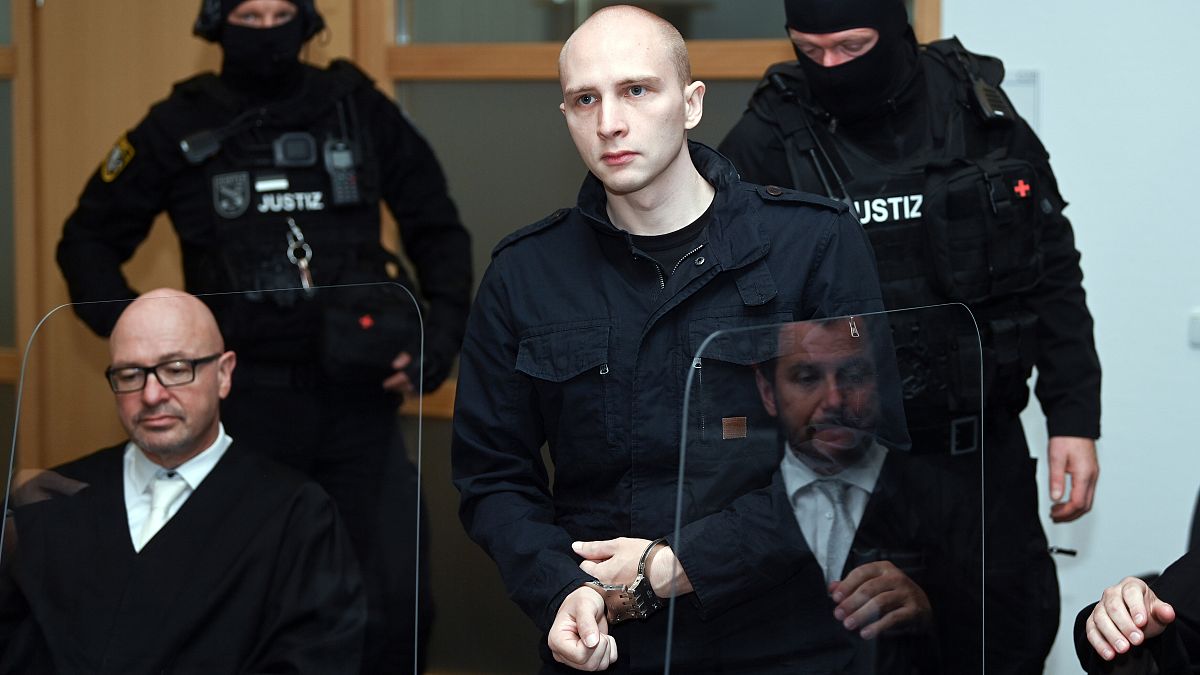 Stephan Balliet at his original trial at the Regional Court in Magdeburg, September 2020.