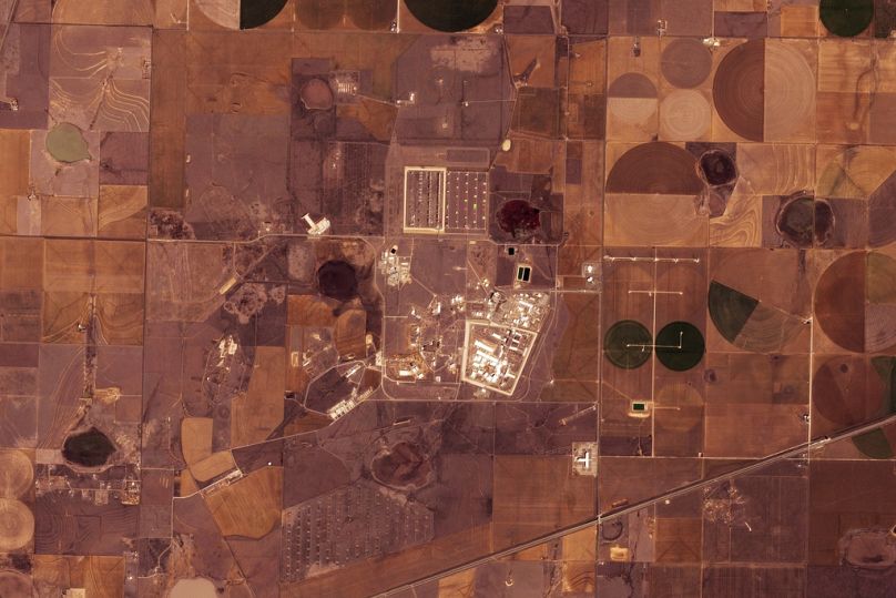 Planet Labs PBC'den alınan bu uydu görüntüsü Amarillo yakınlarındaki Pantex nükleer tesisini gösteriyor