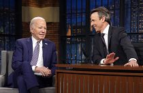 Biden a Seth Meyers Showban