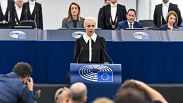 Die Witwe von Alexej Nawalny, Julia Nawalnaja, spricht vor dem Europäischen Parlament in Straßburg, 28. 2. 2024