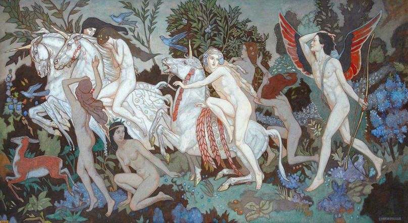 «Единороги», Джон Дункан, 1933 год.
