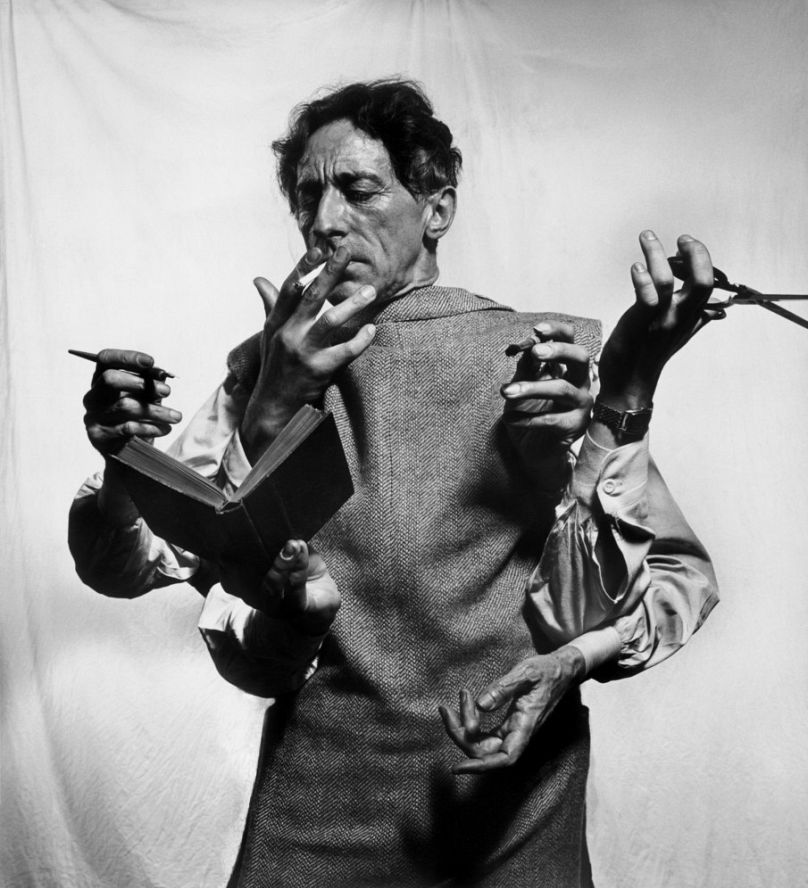 Jean Cocteau, photographié par Philippe Halsman, New York, 1949