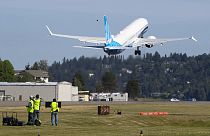 The final version of the 737 MAX, the MAX 10, takes off from Renton Airport in Renton, Wash., on its first flight Friday, June 18, 2021.