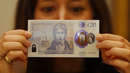 Nova novčanica od 20 funti izložena je tijekom prigode za fotografiranje u Tate Britain u Londonu, u četvrtak, 20. veljače 2020. 