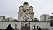 A gyászszertartásnak helyt adó moszkvai templom