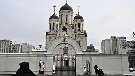 La chiesa dove si terranno i funerali di Alexei Navalny venerdì 1° marzo nell'area sud-est di Mosca. La sepoltura avverrà in un cimitero vicino  