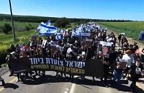 محتجون إسرائيليون في طريقهم إلى القدس. 2024/02/29