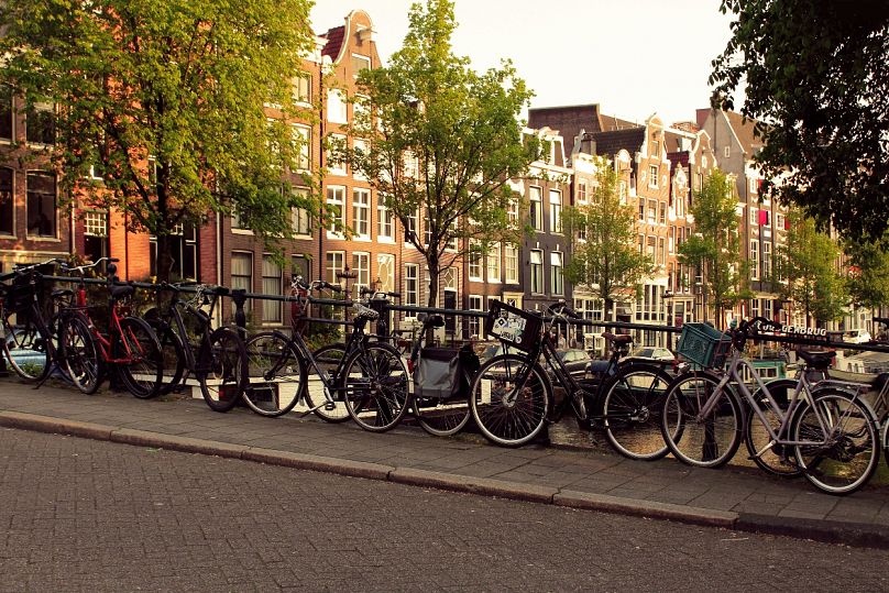 В городах Нидерландов особенно часто встречаются велосипедисты