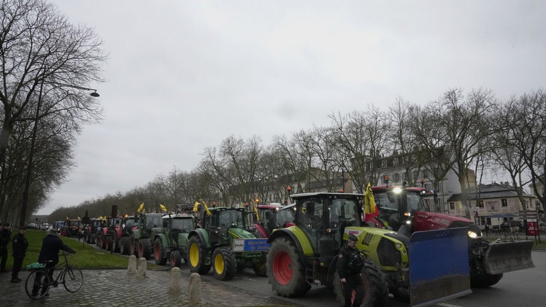 French Farmers Stop Traffic On The Champs-Élysées, While Polish Farmers ...