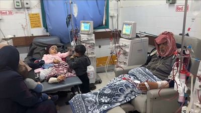Hospitalizados en Gaza