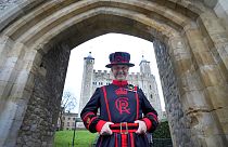 Barney Chandler, newly appointed ravenmaster at The Tower of London in London, Thursday, Feb. 29, 2024.