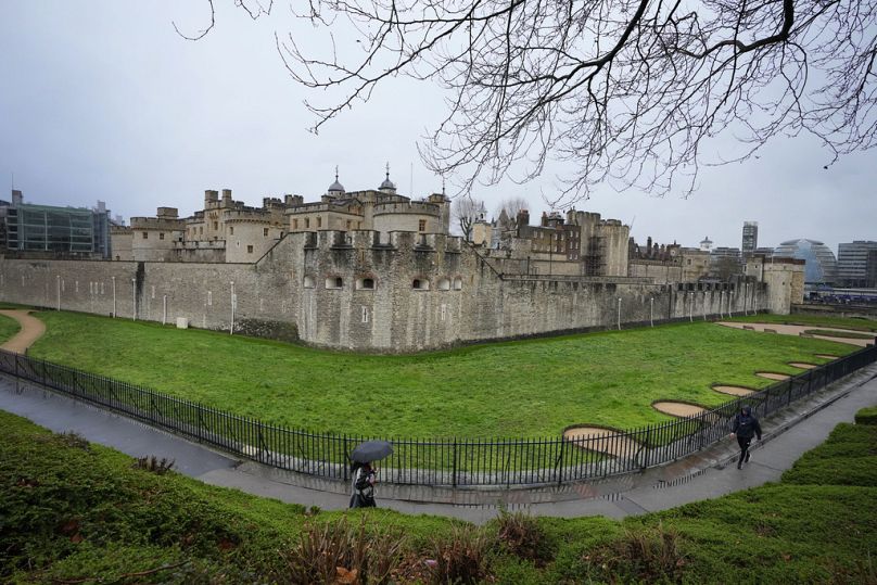 A view of The Tower of London in London, Thursday, Feb. 29, 2024.