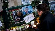 Homenagem a Navalny em Paris.