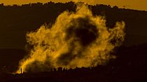 Smoke rises following an Israeli bombardment on southern Lebanon as seen from northern Israel, Thursday, Feb. 29, 2024.