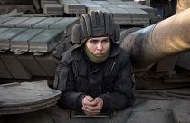 Украинский танкист Олег перед боем около Часова Яра