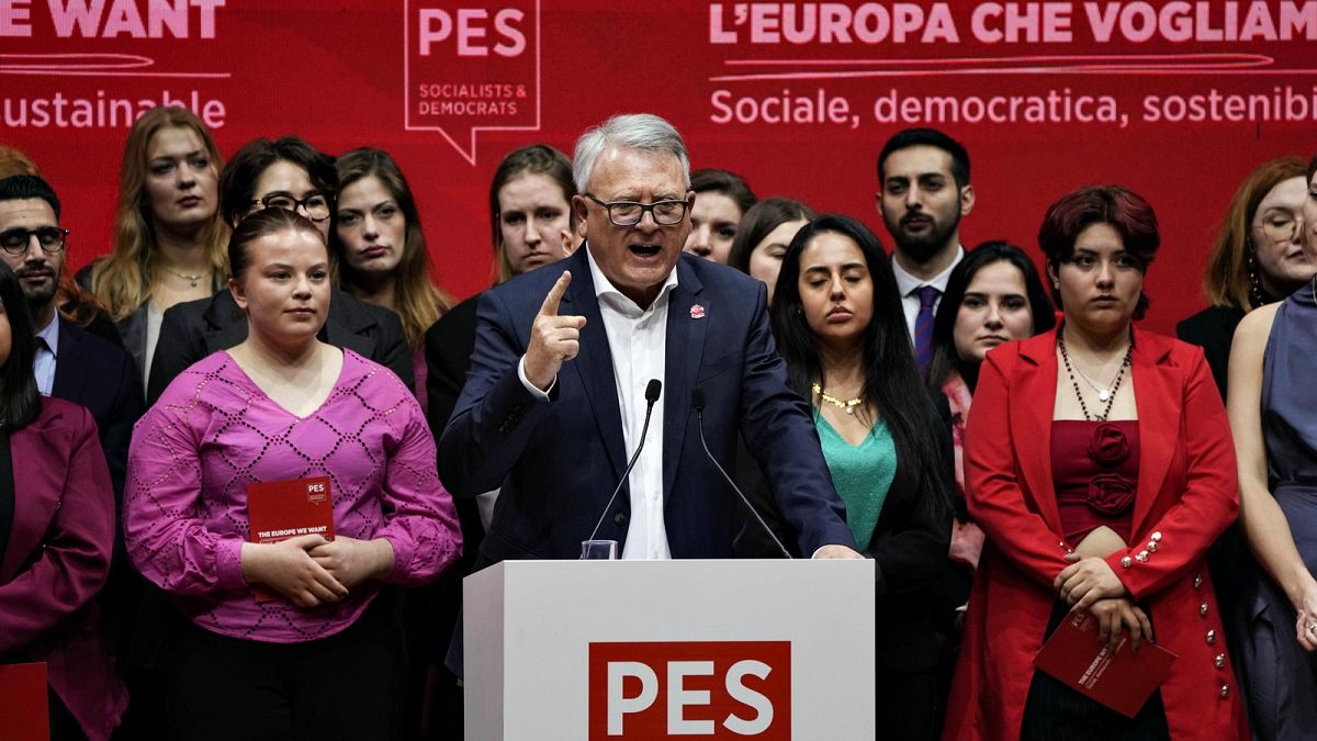European socialists elect Nicolas Schmit as lead candidate to face off against Ursula von der Leyen thumbnail