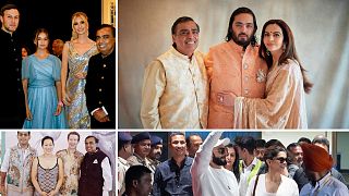 مهمانان مراسم عروسی پسر ثروتمندترین فرد هند