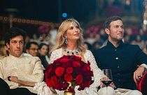 Ivanka Trump és férje, Jared Kushner (j), Anant Ambani előesküvői partyján