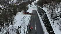 Una avalancha bloquea un túnel en Italia, marzo de 2024.