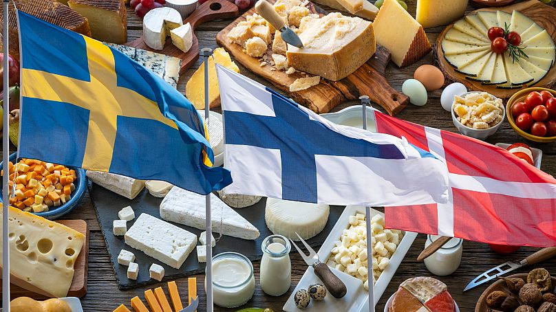 A Suécia, a Finlândia e a Dinamarca não são grandes produtores de queijo, mas adoram consumi-lo.
