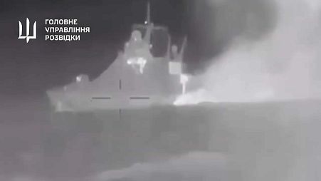 Φωτοφραγία των ουκρανικών αρχών από ρωσικό πλοίο που βυθίζεται στη Μαύρη Θάλασσα 
