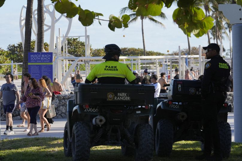 Miami Beach park rangers watch over crowds last month
