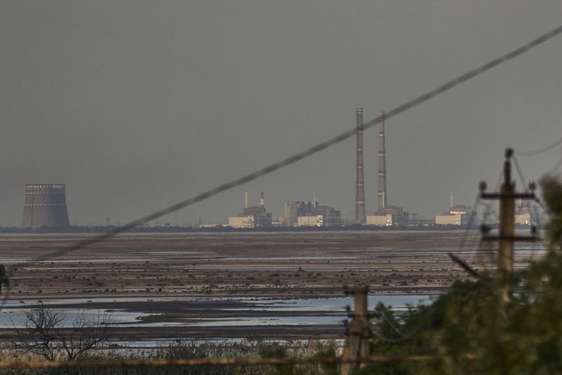 The Zaporizhzhia nuclear power plant, Europe's largest, in Energodar, Russian-occupied Ukraine.