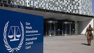  A view of the exterior view of the International Criminal Court in The Hague, Netherlands, on March 31, 2021. 