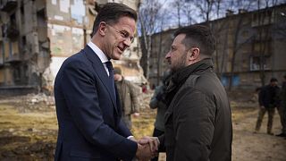 Mark Rutte néhány napja Kijevben, Zelenszkij ukrán elnökkel