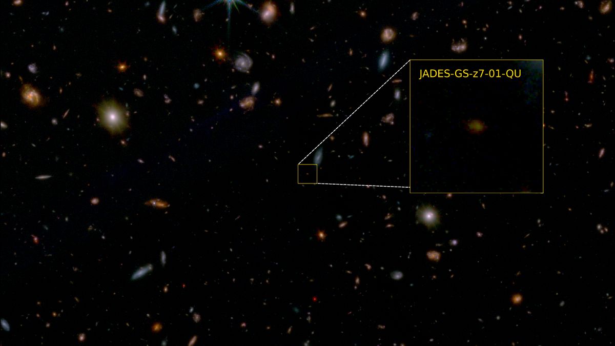 Astronomers spot oldest ‘dead’ galaxy that stopped forming stars 700 million years after Big Bang thumbnail