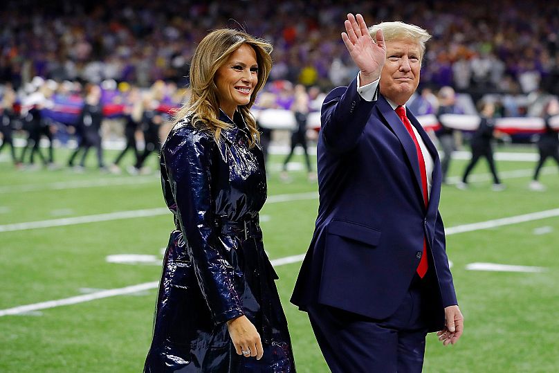 Melania és Donald Trump a Super Bowl-on, 2019