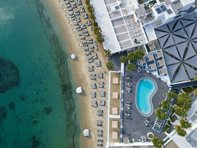 A luxury hotel on the ever-popular Greek island of Mykonos