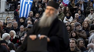 Egyházi szervezésű tiltakozás a melegházasság ellen. Athén. 2024.02.11.