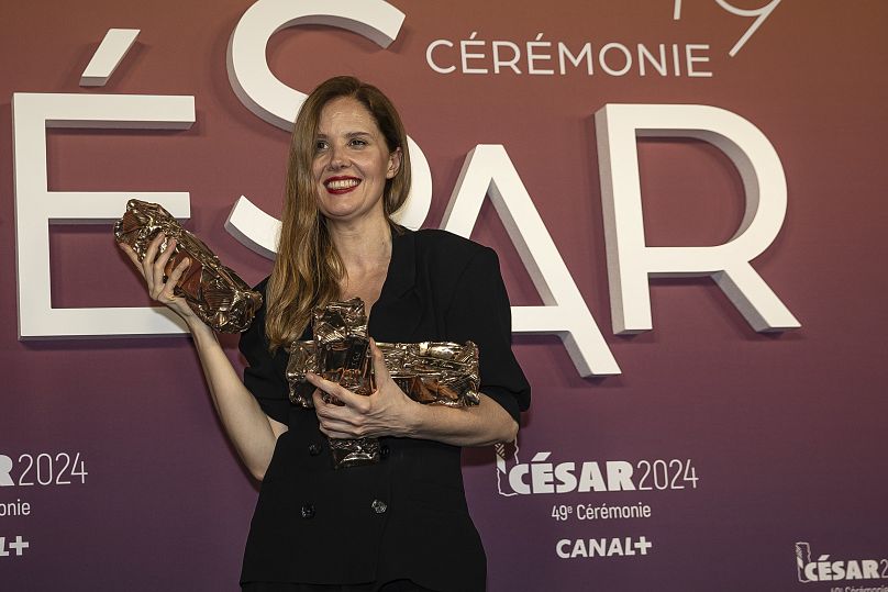 Justine Triet en los premios César este año.
