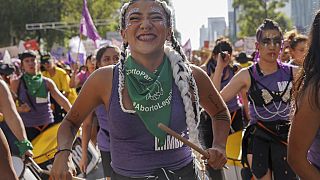 گرامیداشت روز جهانی زن در مکزیکوسیتی، پایتخت مکزیک.
