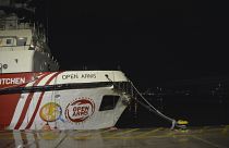 Das Schiff der Hilfsorganisation „Open Arms“ im Hafen von Larnaca auf Zypern, 8. März 2024